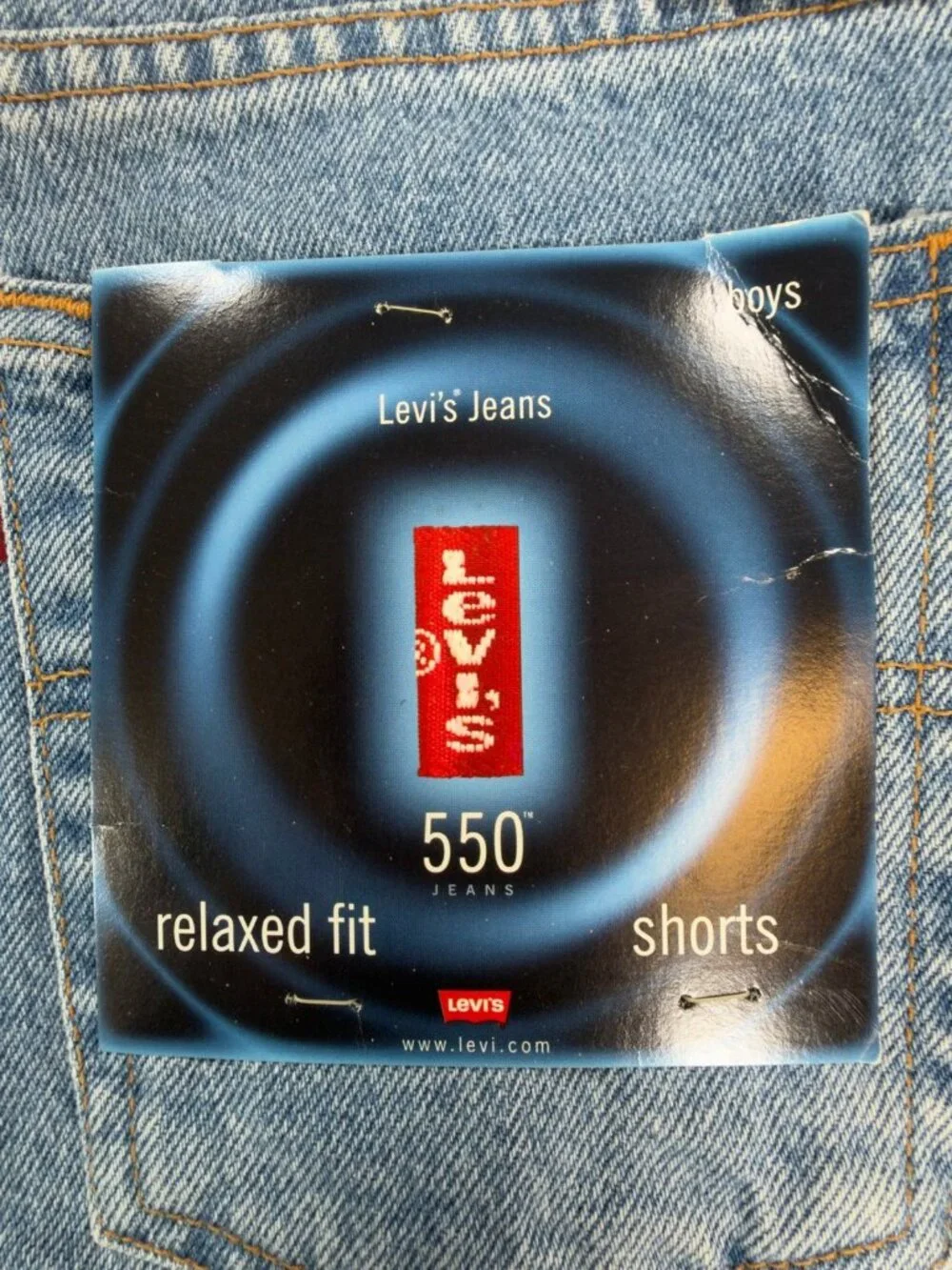 Levi's 550 Vintage 90s Light Blue Cotton Relaxed Shorts W27